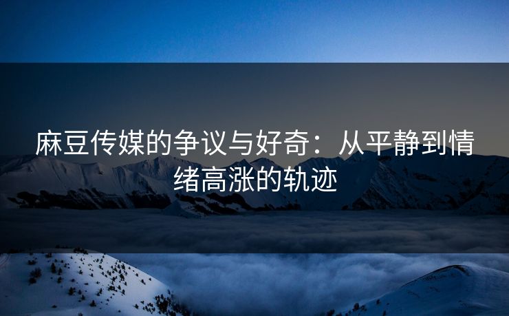 麻豆传媒的争议与好奇:从平静到情绪高涨的轨迹